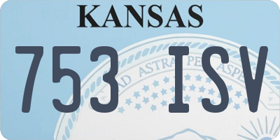 KS license plate 753ISV