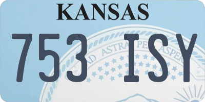 KS license plate 753ISY