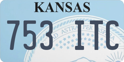 KS license plate 753ITC