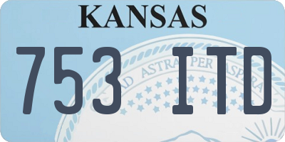KS license plate 753ITD