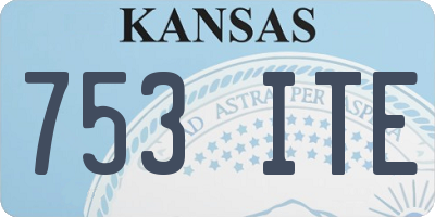 KS license plate 753ITE