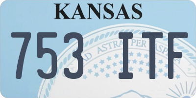 KS license plate 753ITF