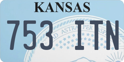 KS license plate 753ITN