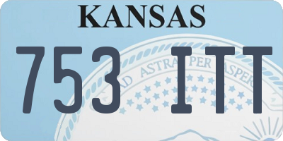 KS license plate 753ITT