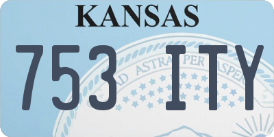 KS license plate 753ITY