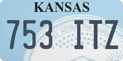 KS license plate 753ITZ