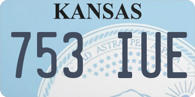 KS license plate 753IUE