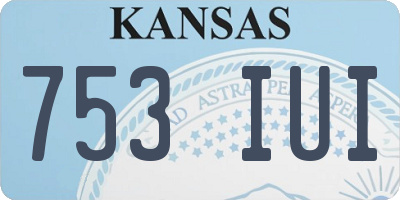 KS license plate 753IUI