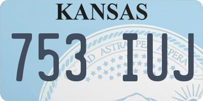 KS license plate 753IUJ