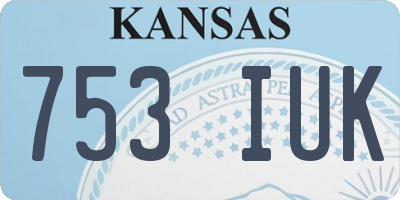 KS license plate 753IUK
