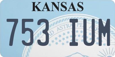 KS license plate 753IUM