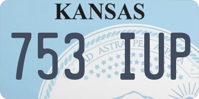 KS license plate 753IUP
