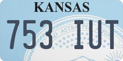 KS license plate 753IUT