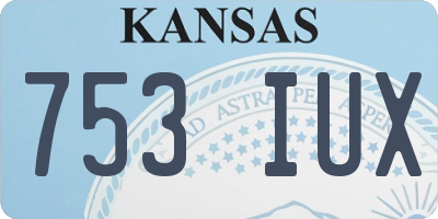 KS license plate 753IUX