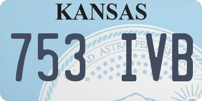KS license plate 753IVB