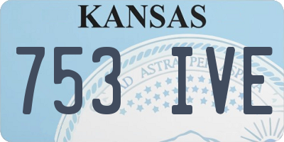 KS license plate 753IVE