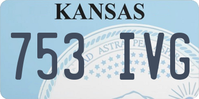 KS license plate 753IVG