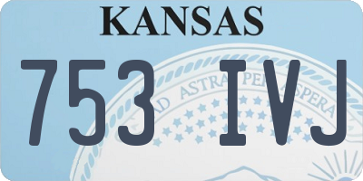 KS license plate 753IVJ