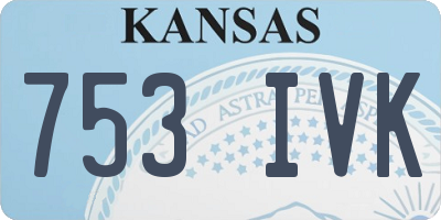 KS license plate 753IVK