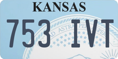 KS license plate 753IVT