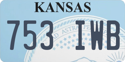 KS license plate 753IWB