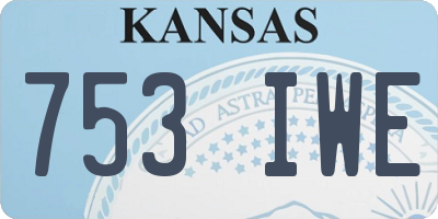 KS license plate 753IWE