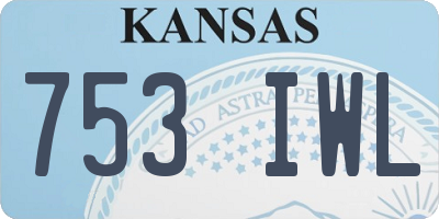 KS license plate 753IWL