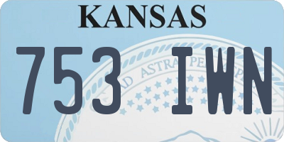 KS license plate 753IWN