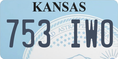 KS license plate 753IWO
