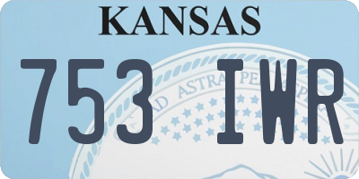 KS license plate 753IWR