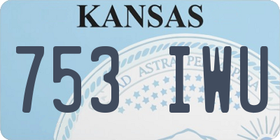 KS license plate 753IWU