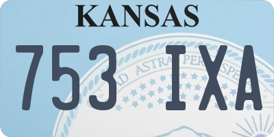 KS license plate 753IXA