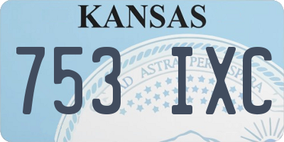 KS license plate 753IXC