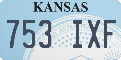 KS license plate 753IXF