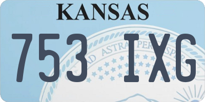 KS license plate 753IXG
