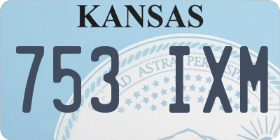 KS license plate 753IXM