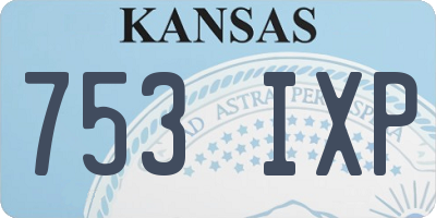 KS license plate 753IXP