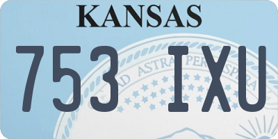 KS license plate 753IXU