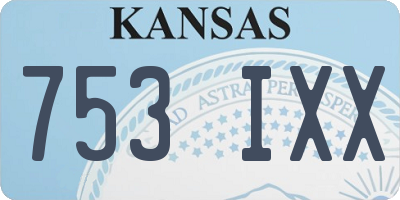 KS license plate 753IXX