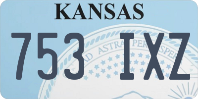 KS license plate 753IXZ
