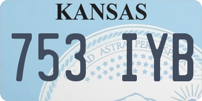 KS license plate 753IYB