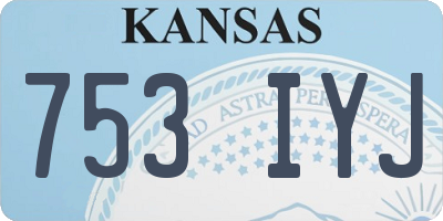KS license plate 753IYJ