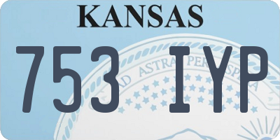 KS license plate 753IYP