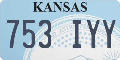 KS license plate 753IYY