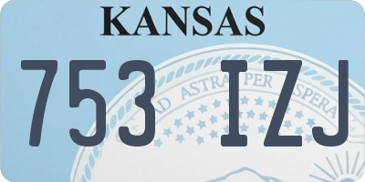 KS license plate 753IZJ