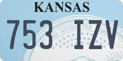 KS license plate 753IZV