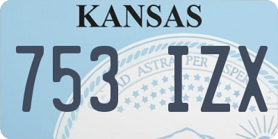 KS license plate 753IZX