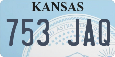 KS license plate 753JAQ