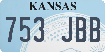 KS license plate 753JBB