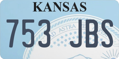KS license plate 753JBS